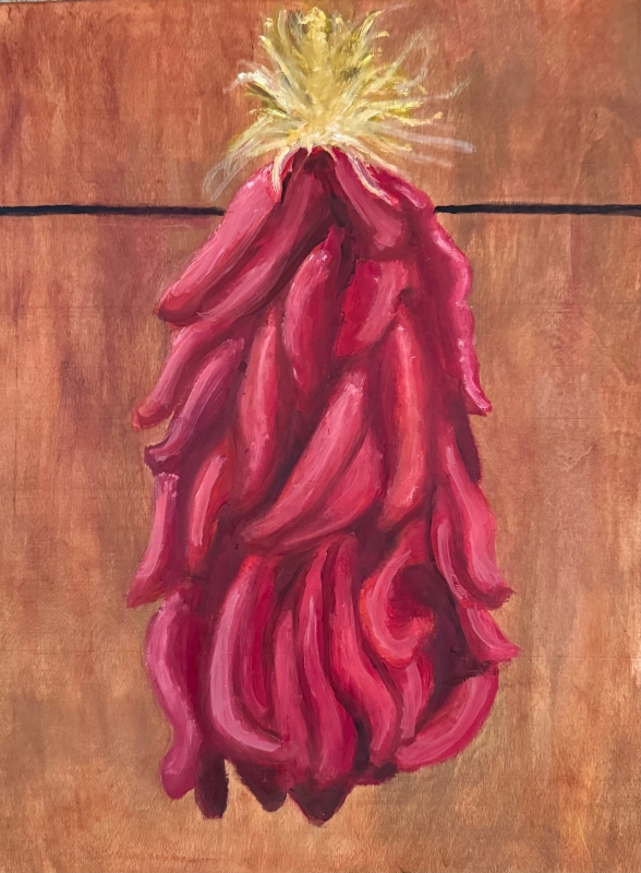 Hanging Peppers by artist Mozelle Marks